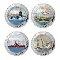 Serie de monedas historia de la navegacion. quinta colección. cartem coins