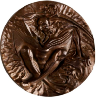 Medalla de cobre El Quijote. Reverso. cARTEm COINS